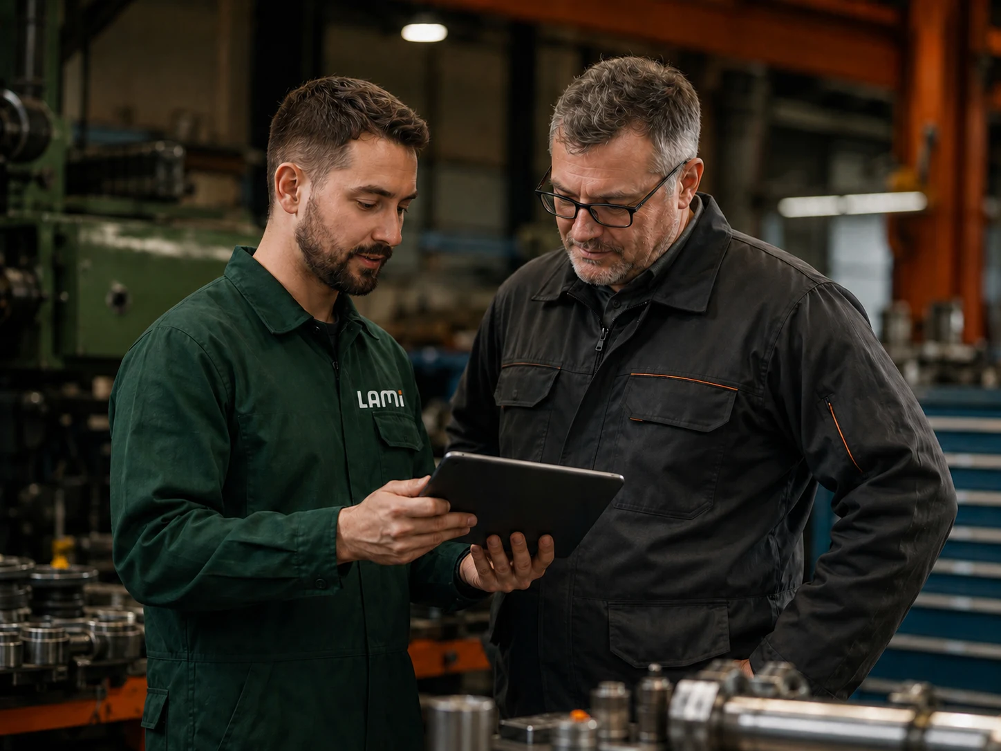 Asesor técnico de LAMI en visita comercial a una empresa