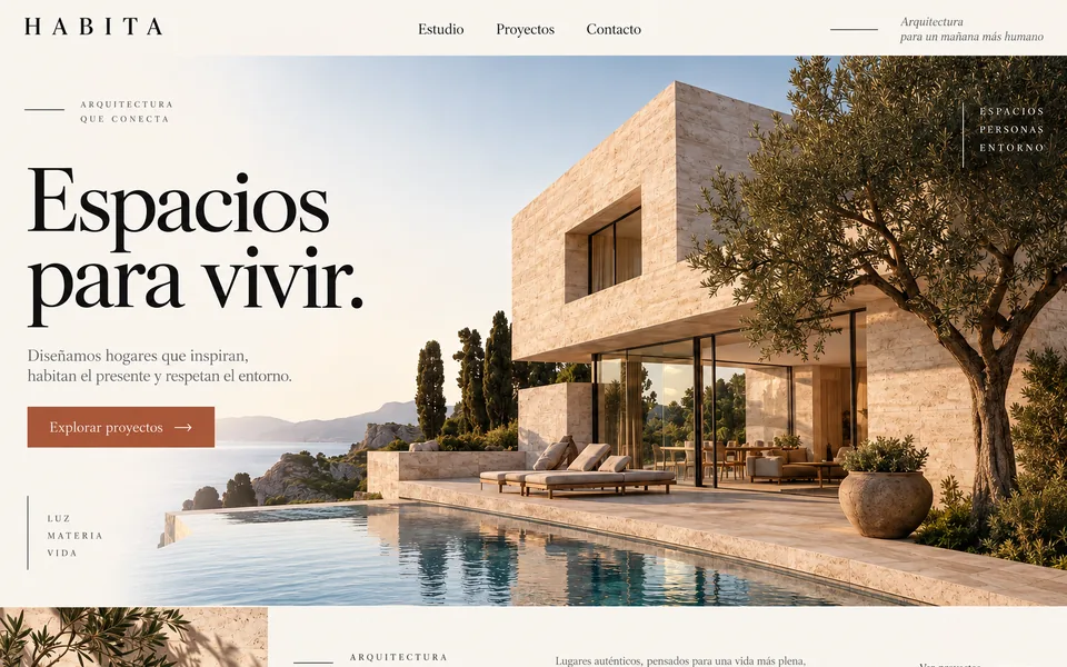 Portada de muestra de Habita, un estudio de arquitectura